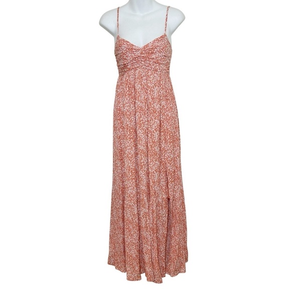 Abercrombie Shirred midi dress size XST tall milkmaid coquette sundress cowgirl - Picture 2 of 12